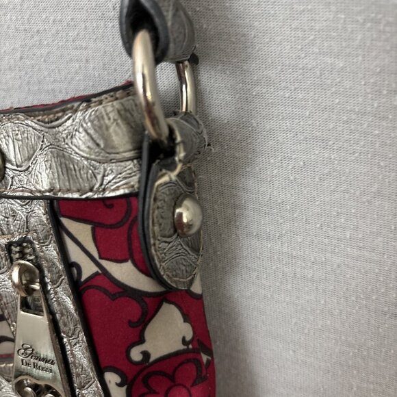 Genna De Rossi Faux Leather Snakeskin Metallic Gray Pink Boho Metal Punk Retro - Picture 16 of 16